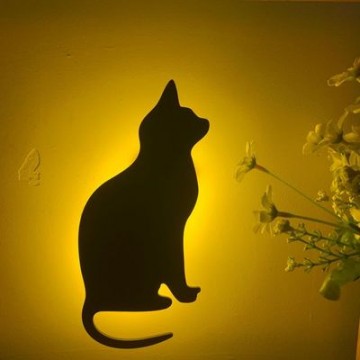 Lumewnous LED Cat Sitting Shape Induction Night Light 